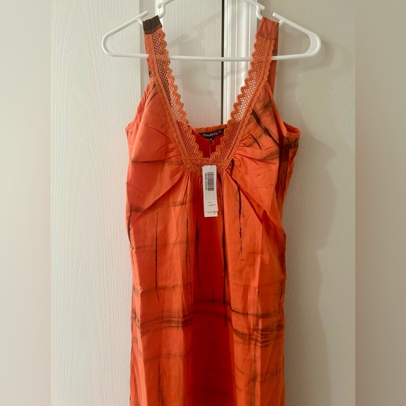 Chaudry Women’s Orange Sleeveless Size Small Dress - Picture 2 of 6